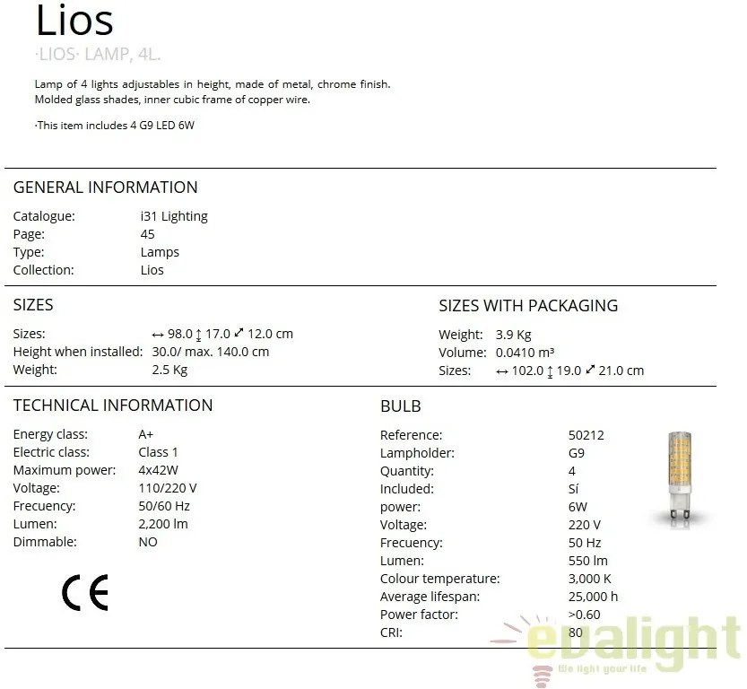 Lustra suspendata design modern Lios SV-867012