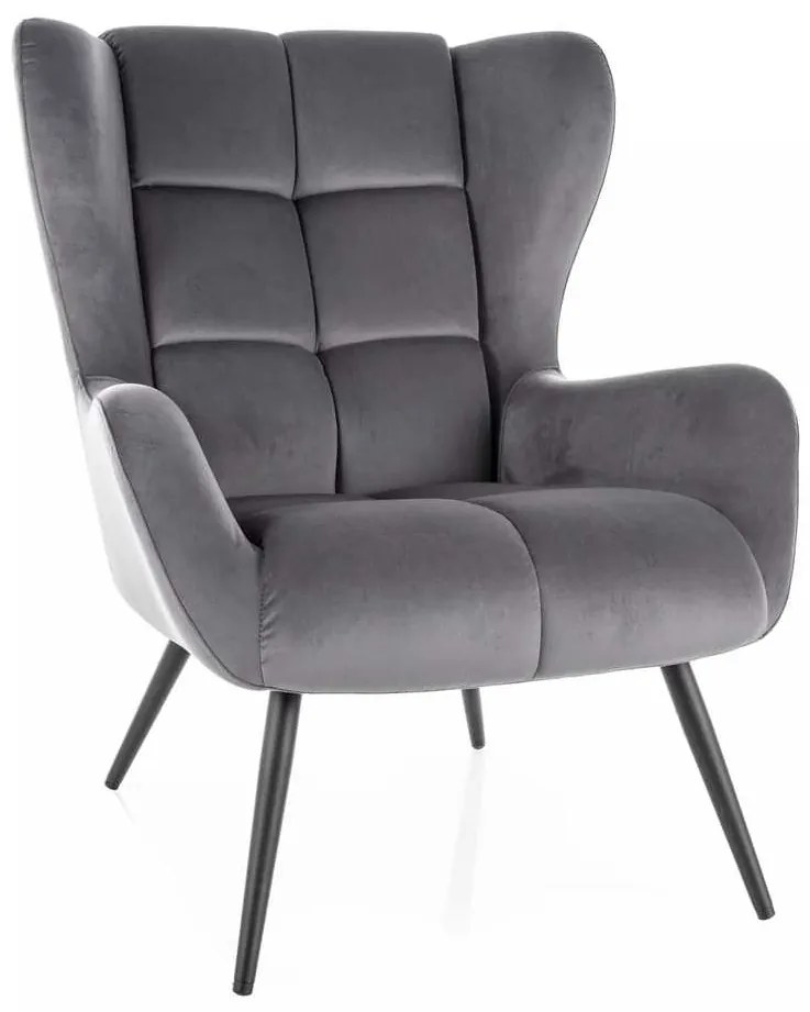 Fotoliu Arroyal Velvet, gri