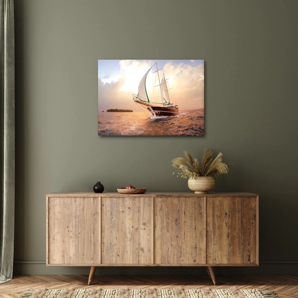 Tablou cu iaht (70x50 cm)