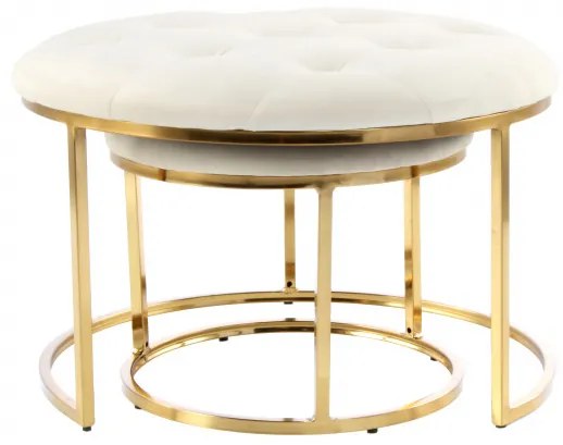 Set 2 tabureti tapitati Becky albi