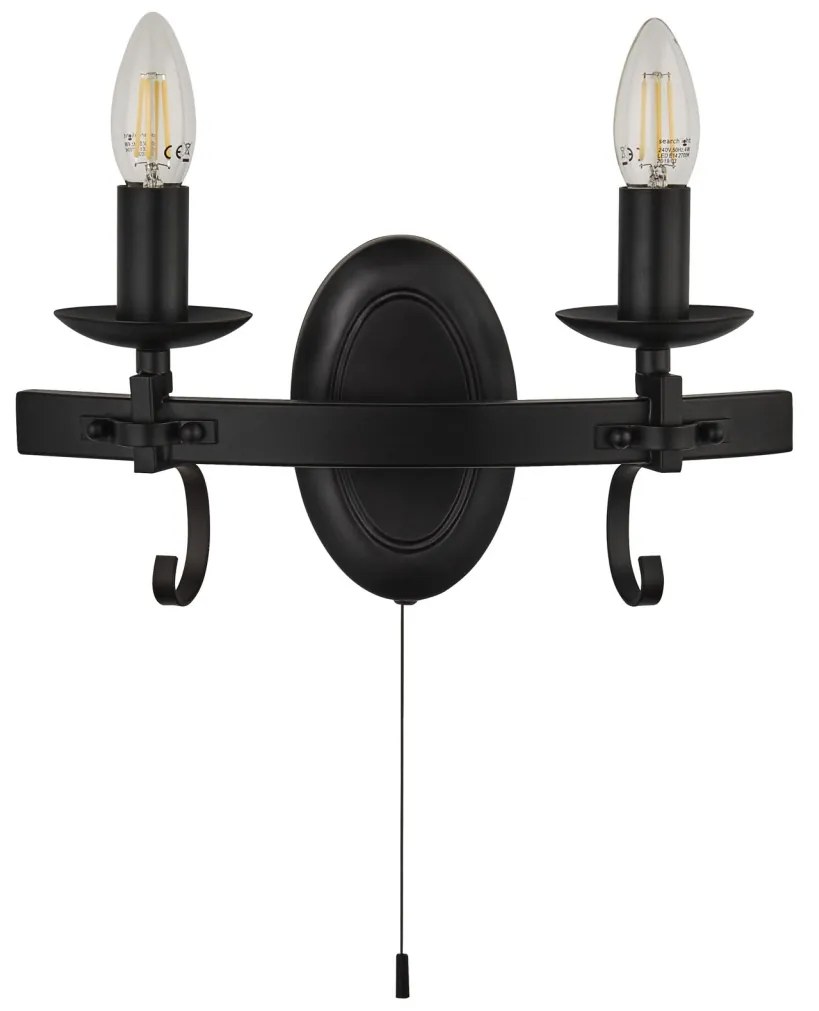 Aplica design rustic Cartwheel III 8902-2BK SRT