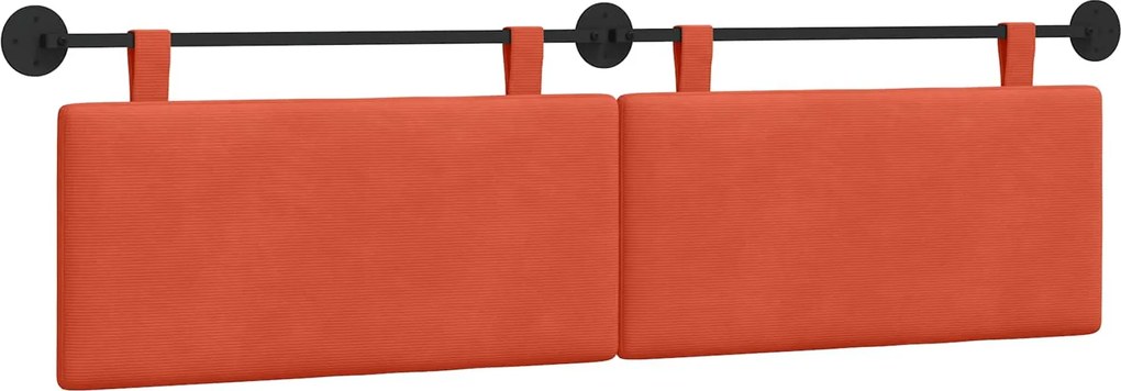 vidaXL Cap de pat suspendat Pe perete Roșu portocalie 190 x 55 x 5 cm