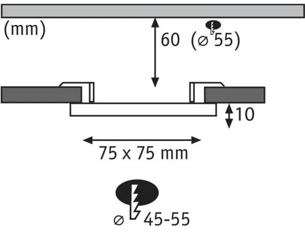 Paulmann 92387 - LED/4,5W IP44 Lampă încastată baie VARIFIT 230V