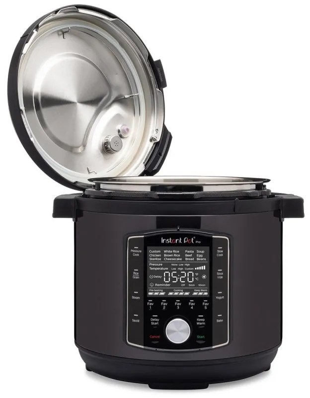 Multicooker Instant Pot PRO 6 112016701, 1200W, 5.7 L, Vas otel inoxidabil, 28 programe, 11 sisteme de siguranta, Negru