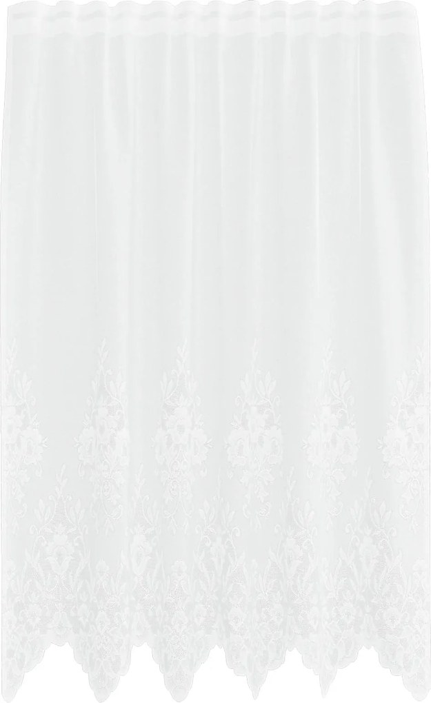 vidaXL Cortină din Dantelă cu perdele Alb 140 x 150 cm Poliester