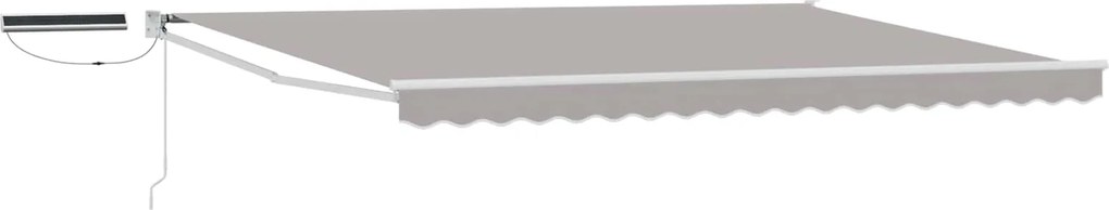 vidaXL Cort electric retractabil Gri deschis 4 × 3 m