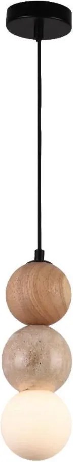 MAXLIGHT P0664 - Lampă suspendată pe cablu ALICE 1xG9/7W/230V Ø 10 cm negru/bej