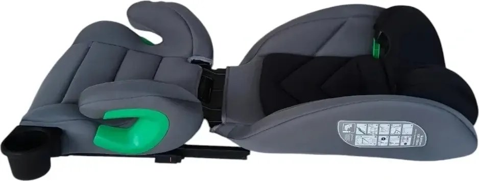 Scaun auto ISOFIX transformabil in inaltator NOVOKIDS Splend'or Edition HF03, R129 i-Size, 100-150 cm, 15-36 kg, Gri
