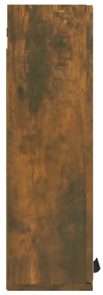 Dulap de baie cu oglinda, stejar fumuriu, 64x20x67 cm Stejar afumat