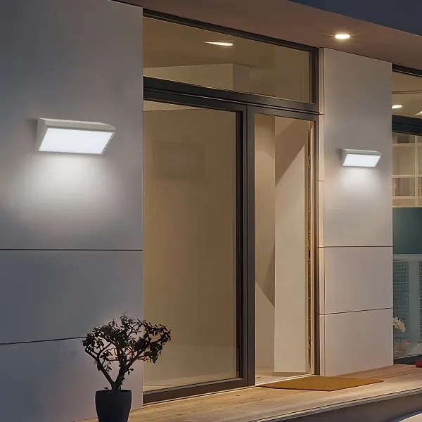 Brilagi-LED Aplica de perete LED pentru exterior cu senzor TRIANGLE, 20W, 230V, gri, IP65