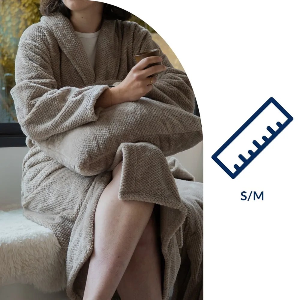 Halat taupe S/M din micropluș/cocolino Pippa – Tiseco Home Studio