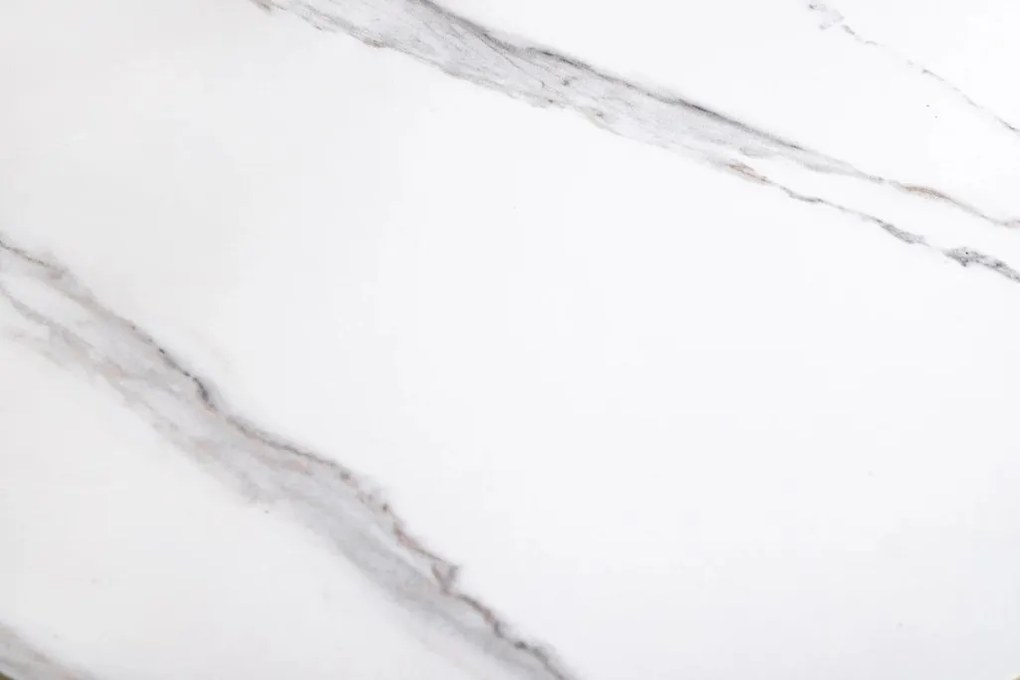 Masuta de cafea moderna cu doua blaturi rotative din ceramica DANCING RINGS 80-135cm