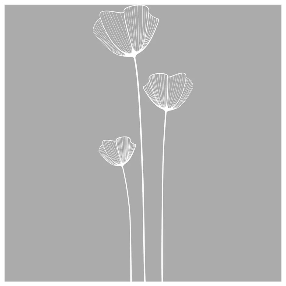 Autocolant pentru cabina de duș Ambiance Poppy Flowers