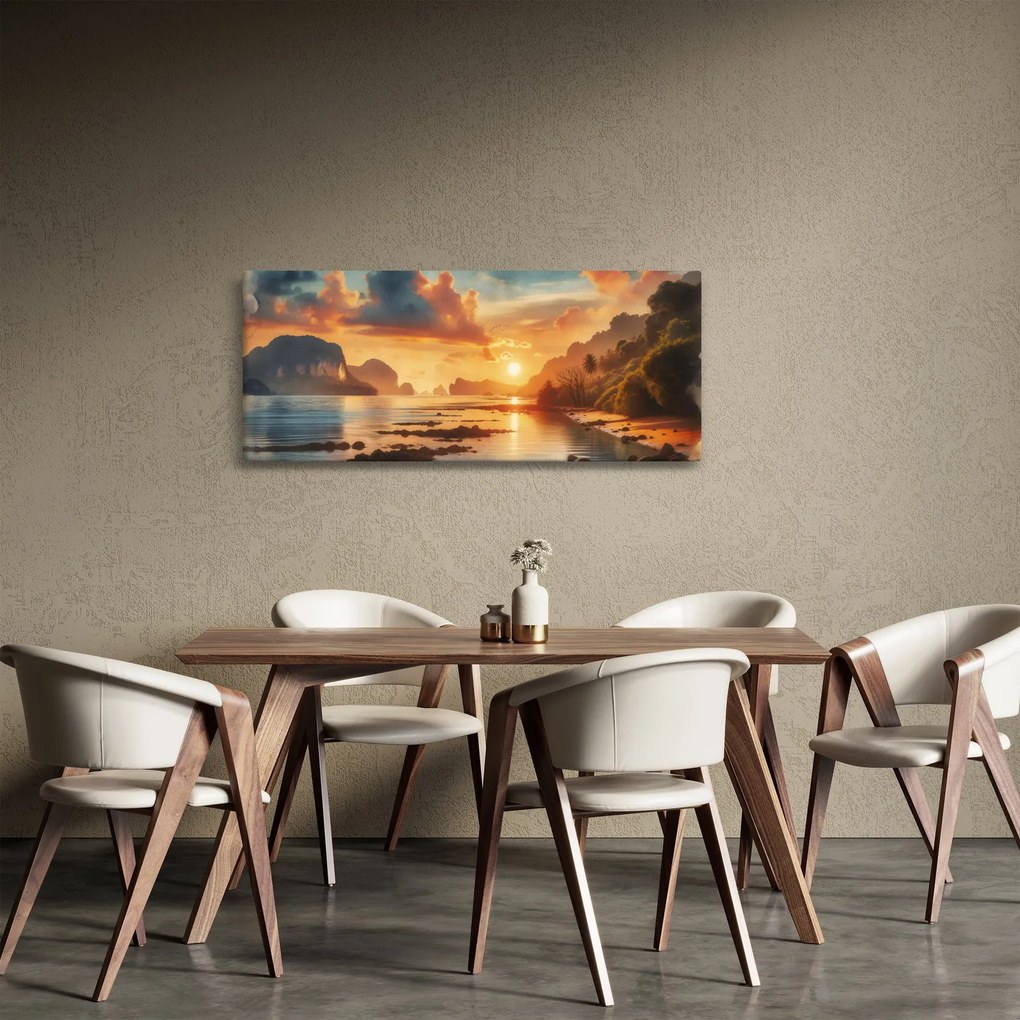 Tablou - Priveliște de pe plajă (120x50 cm)