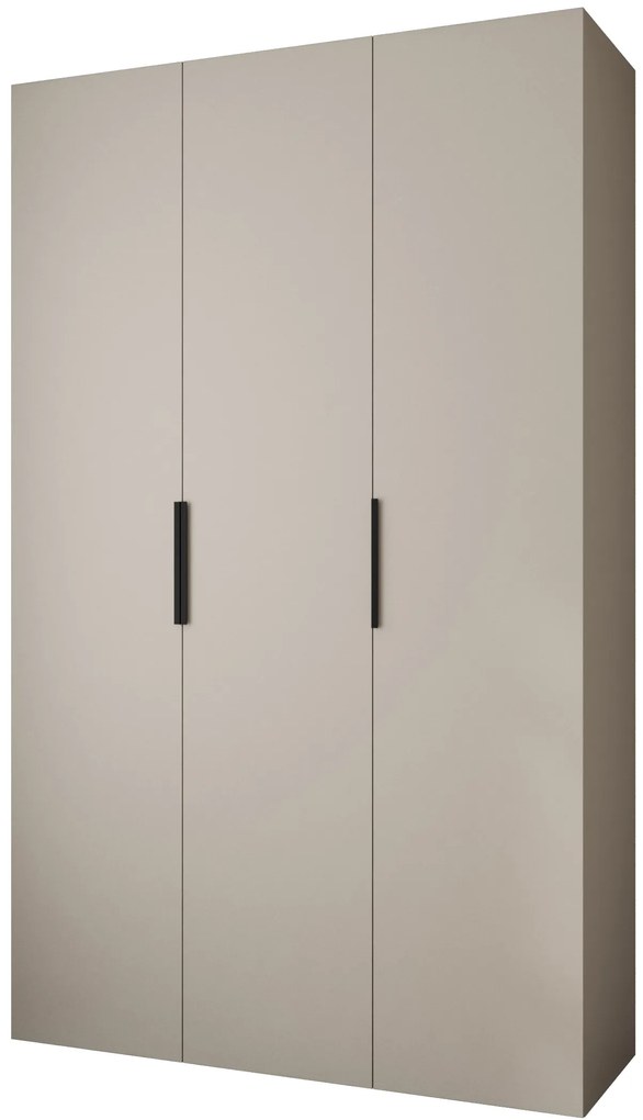 Dulap de haine 150 cm Carmela 50-4 (Cașmir + Negru). 1126831