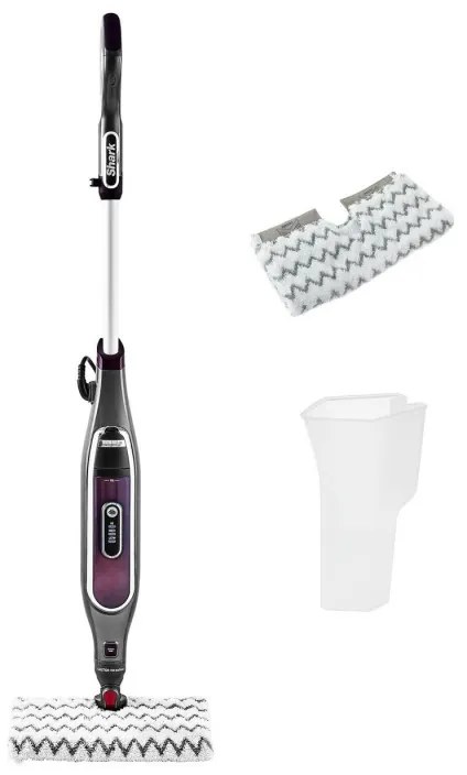 Mop curatare cu aburi Shark S6003EU, 1200W, 0,35 L, 3 setari, Tehnologie Klick'n Flip, Steam Blaster, Lavete mop Dirt Grip, Gri/Violet