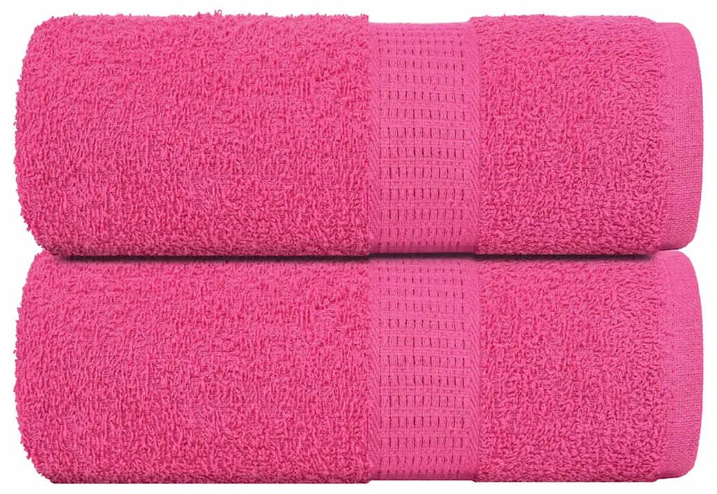vidaXL Prosoape pentru oaspeți 2 buc Roz 30x50 cm 360 g/m² 100% bumbac