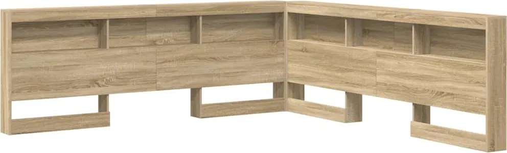 vidaXL Tăblie de depozitare cu raft Stejar Sonoma 200 cm Lemn compozit