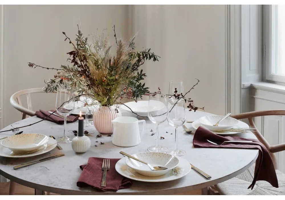 Sfeșnic din porțelan Kähler Design Hammershoi, alb, ⌀ 7,5 cm