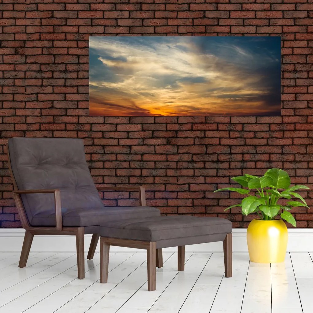 Tablou cu apus de soare (120x50 cm)