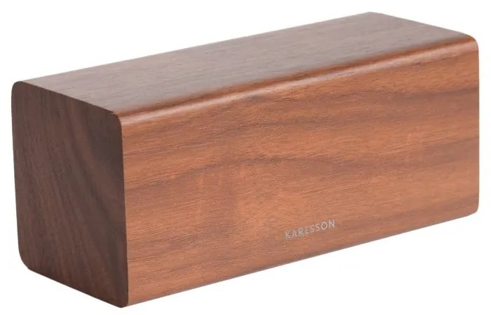 Ceas alarmă cu aspect de lemn Karlsson Block, 16 x 7,2 cm