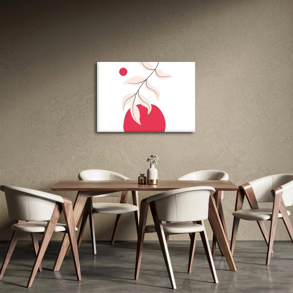 Tablou - Abstracție florală roz N⁰2 (70x50 cm)