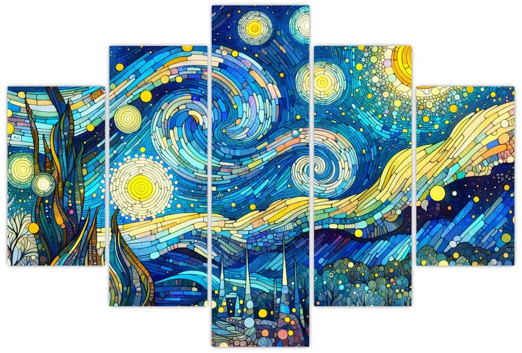 Tablou – Mozaic al nopții înstelate (150x105 cm)