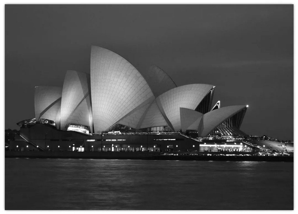 Tablou pe sticlă cu Opera din Sydney (70x50 cm)
