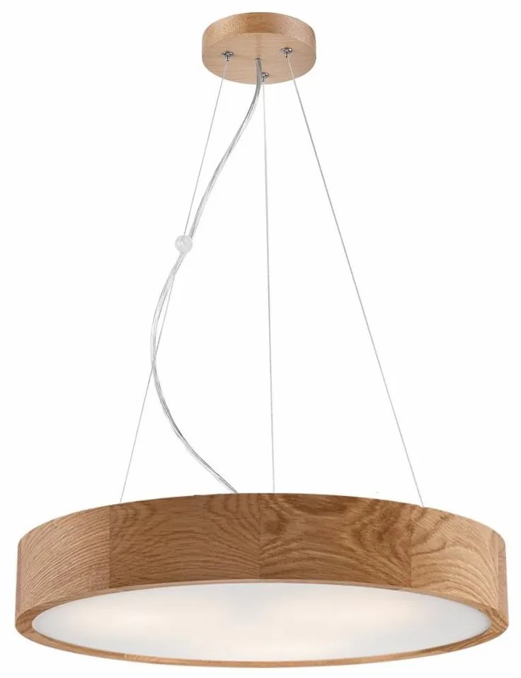 Lustră pe cablu OAK 3xE27/60W/230V stejar ø 47,5 cm