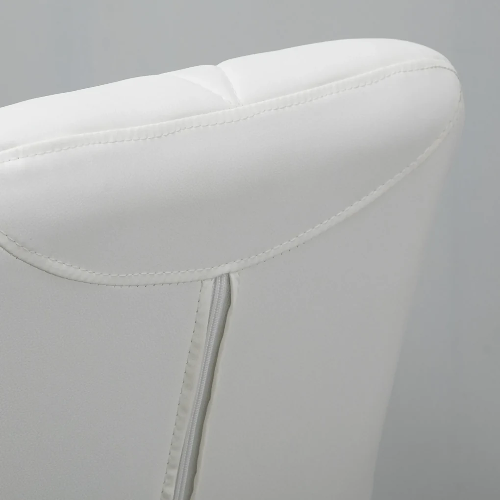 HOMCOM Scaun Bar Reglabil Pivotante si Antiderapant, Scaun bar Modern,Sarcina Maxima 120 kg,Elegante și Confortabile,Albe | Aosom Romania