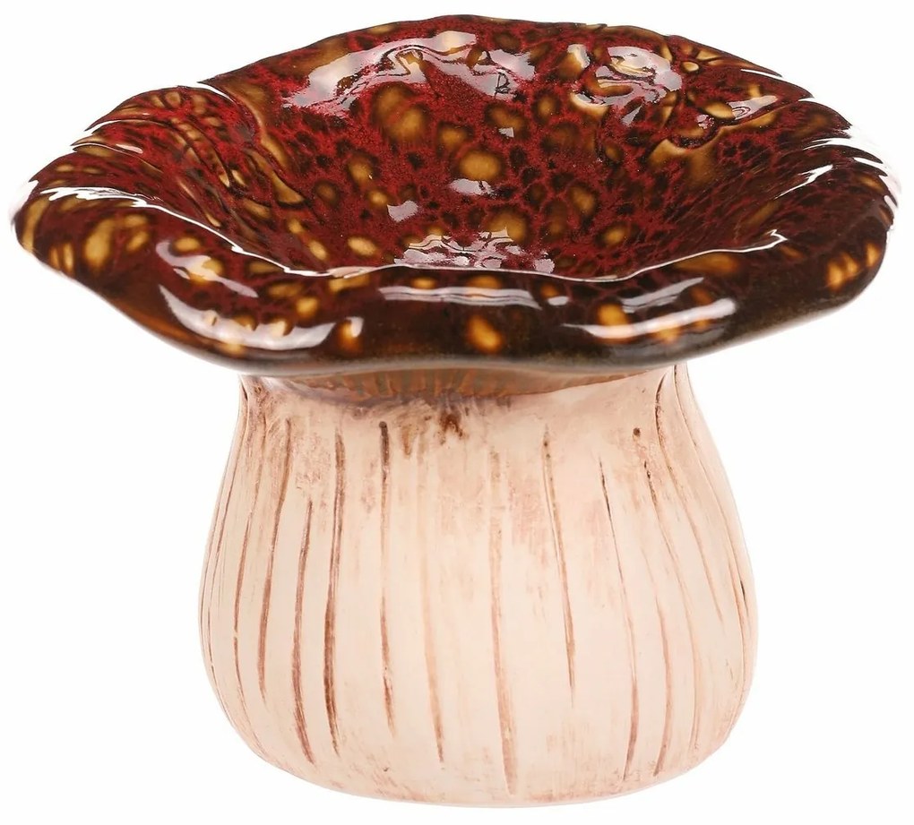 Fântână ceramică Ciupercă tigru, 17 x 12 x 17 cm,ceramică