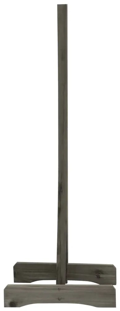 Gard cu zabrele de gradina, gri, 150x80 cm, lemn masiv de brad 1, Gri, 150 x 80 cm