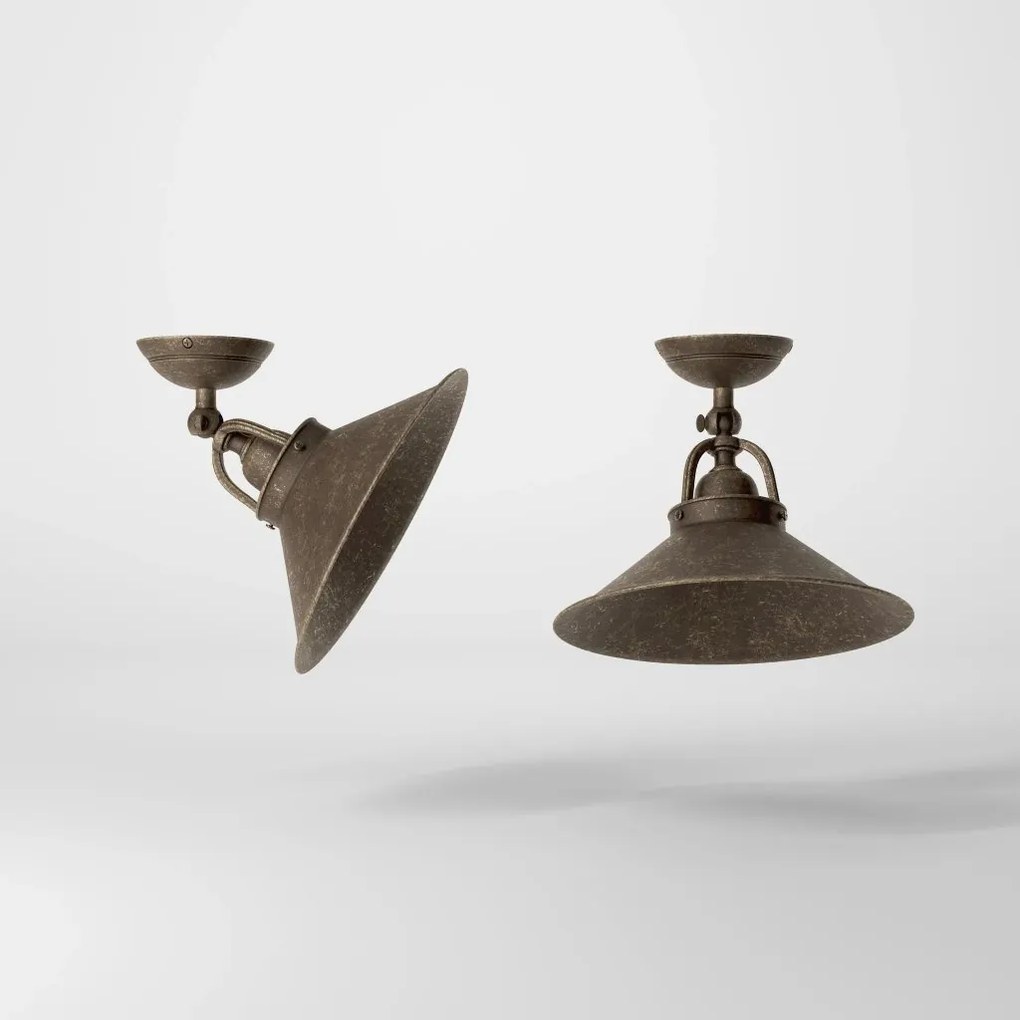 Plafoniera stil industrial din alama personalizabila Alice 25cm