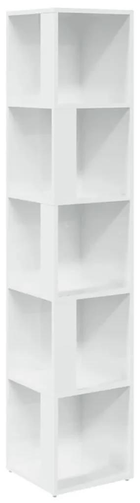 809050 vidaXL Dulap de colț, alb extralucios, 33x33x164,5 cm, PAL