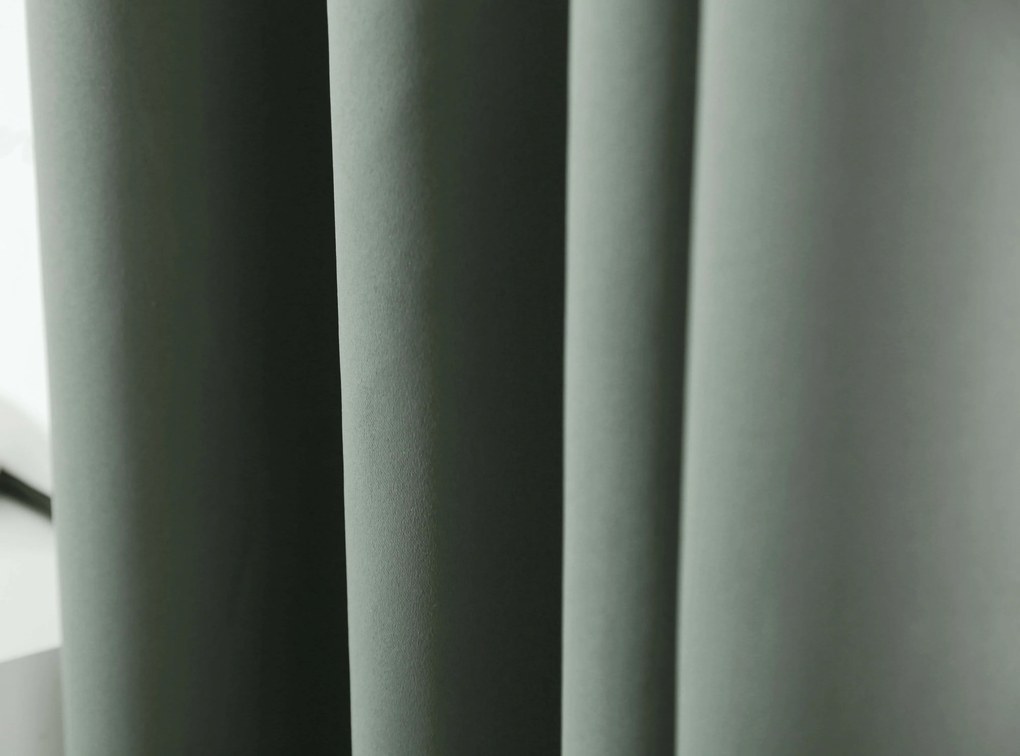 Draperie OXFORD verde-gri 140x250 cm Agatat: Inele metalice