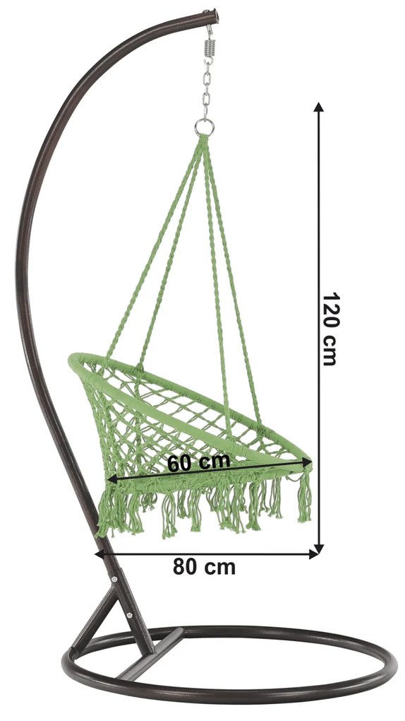 Scaun suspendabil, verde greenery, AMADO 2 NEW