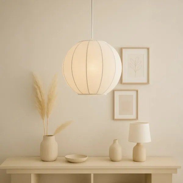 Lustră pe cablu DANA 1xE27/15W/230V, Ø 25 cm, alb