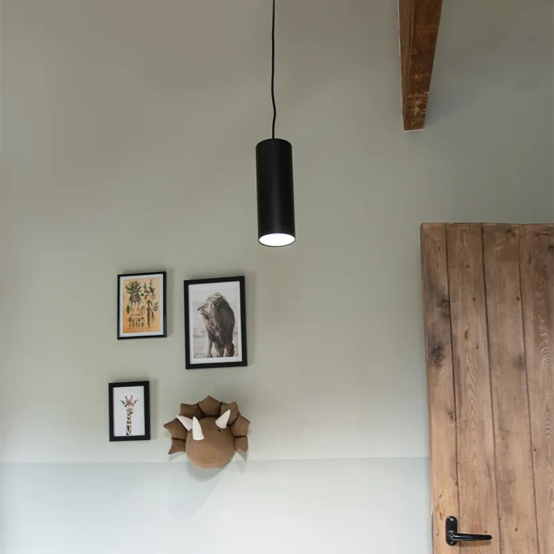 Lampă suspendată inteligentă neagră incl. WiFi GU10 - Tubo