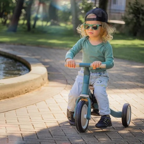 Tricicletă pentru copii PETITE&MARS 5 în 1 TURBO verde