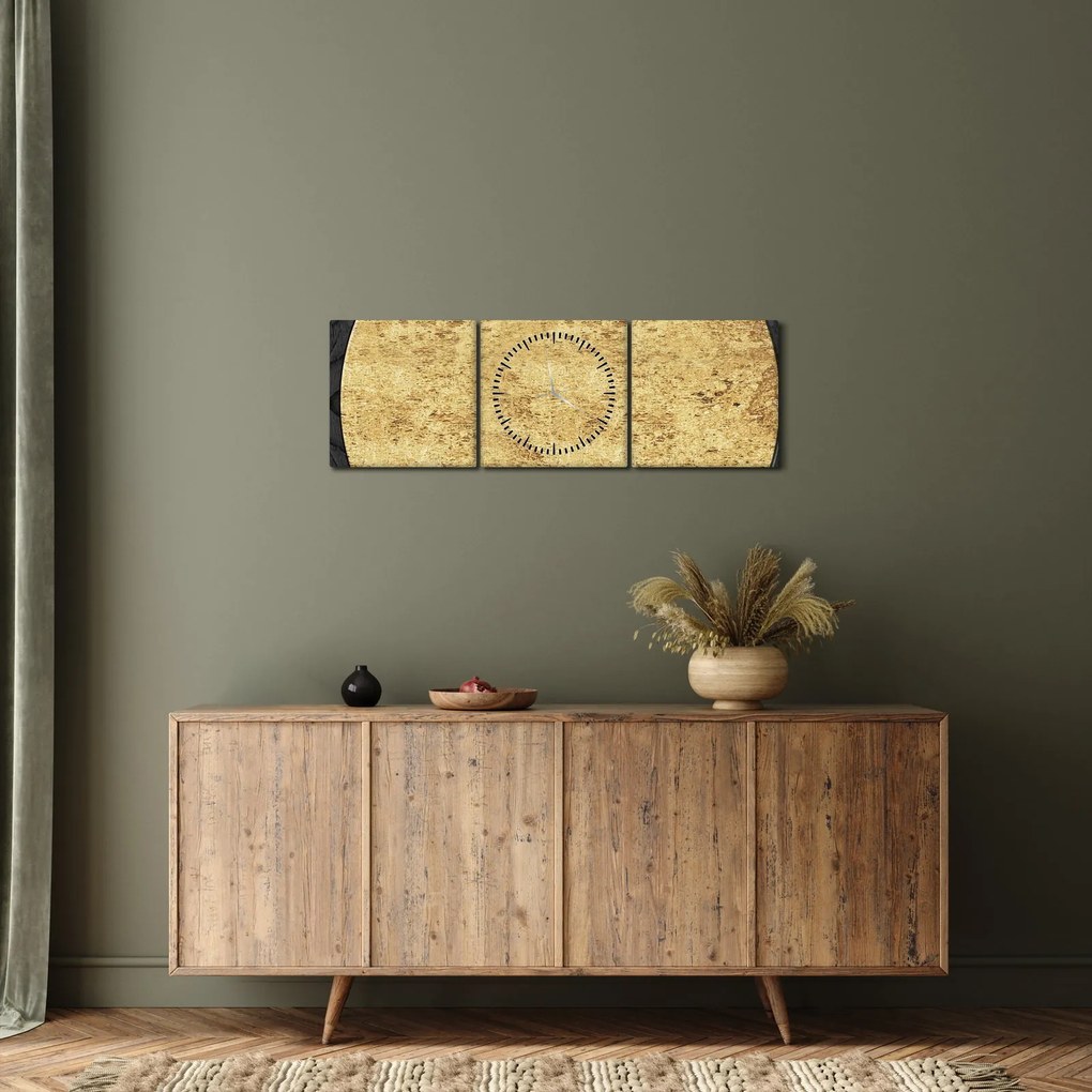 Tablou - Structura de aur N⁰2 (cu ceas) (90x30 cm)