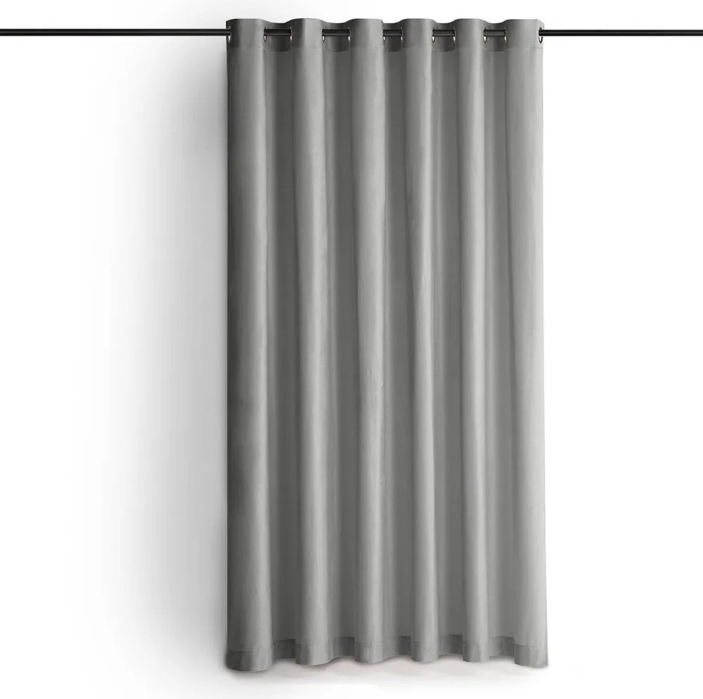 Draperie gri dimout (semi-opacă) din catifea 530x300 cm Velto – Filumi