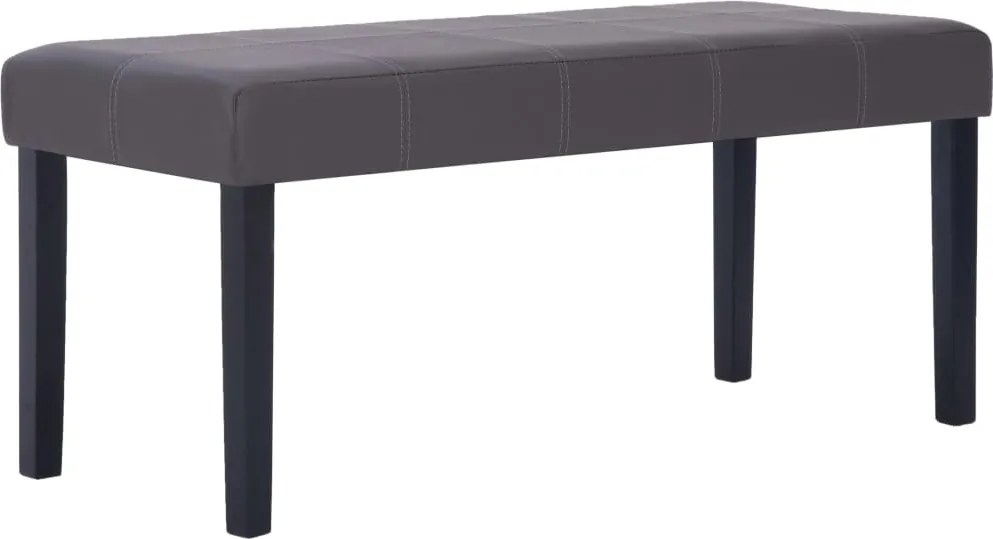 vidaXL Bancă, gri, 106 cm, piele artificială