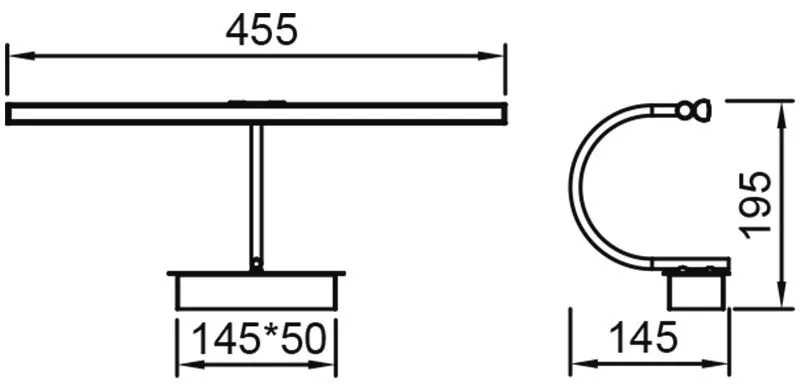 Aplica LED pentru oglinda/tablou PARACURU 8W MA-8915