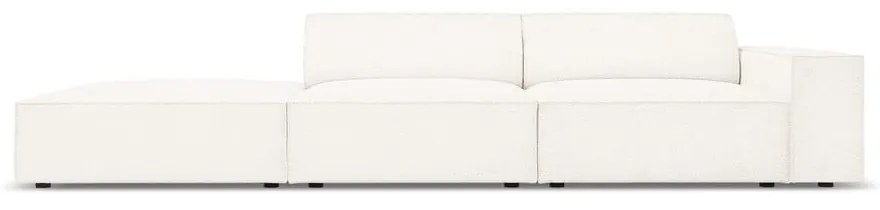 Colțar bej cu tapițerie bouclé (pe partea stângă) Jodie – Micadoni Home