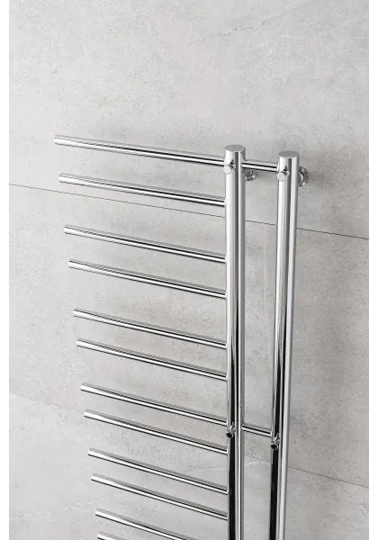 P.M.H. THEIA T2C-L - Radiator de baie tip scară, 352 W, 154 cm, racordare pe stânga, crom lucios