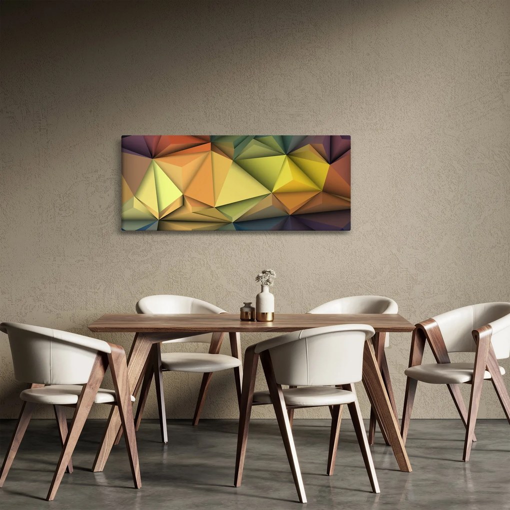 Tablou - Abstracție 3D poligonală (120x50 cm)