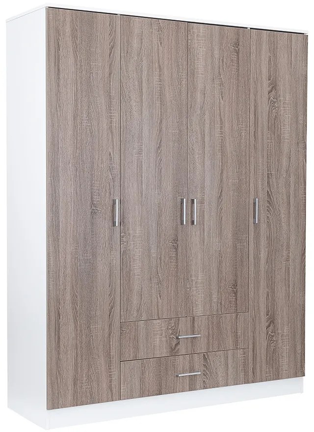 Dulap Miami 160x205 cm stejar York-alb