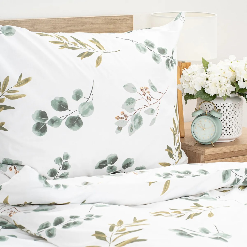 Lenjerie de pat din bumbac 4Home Eucalipt, 135 x 200 cm, 80 x 80 cm