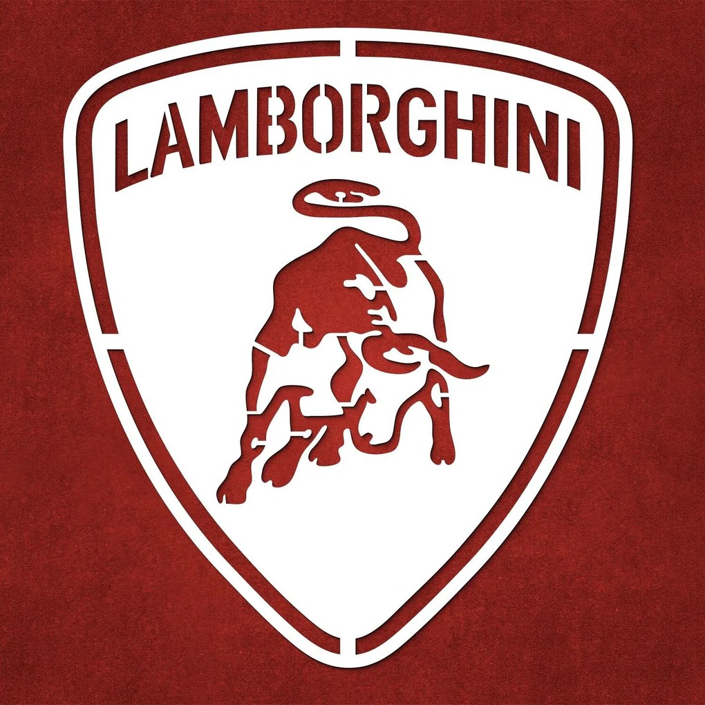 DUBLEZ | Sigla din lemn a mașinii  - Lamborghini