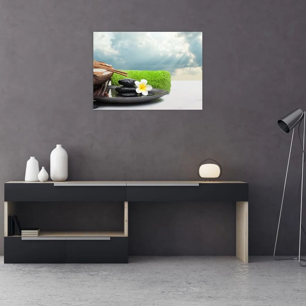 Tablou pe sticlă - Spa and relax (70x50 cm)